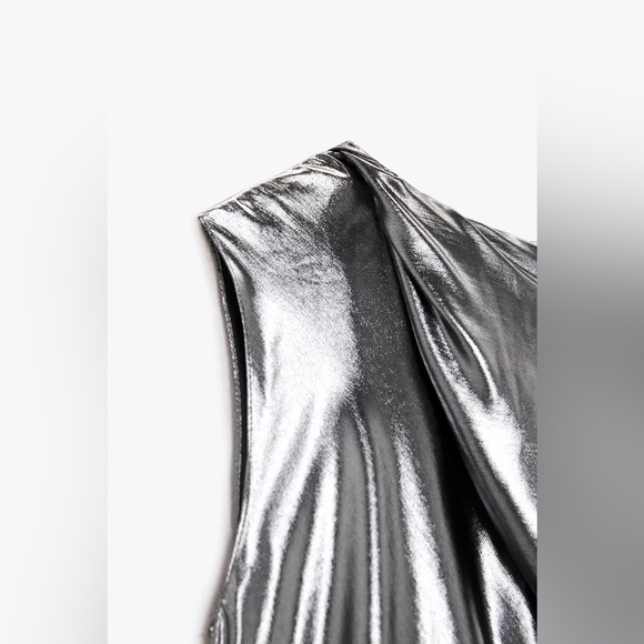 Zara metallic asymmetrical top - Picture 4 of 7